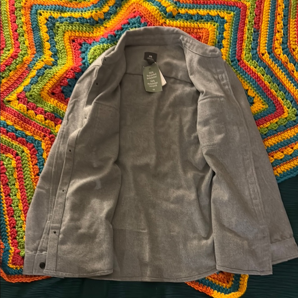 Gray H&M Men's light jacket/shirt - Picture 2 of 4
